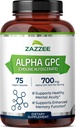 Zazzee Extra Strength Alpha GPC Choline, 700 mg ανά Σερβίρισμα, 75 Vegan Κάψουλες, 100% Καθαρή Φαρμακευτική Βαθμός, 100% Χορτοφαγική, Τυποποιημένη για Ικανότητα και Καθαρότητα, Όλα-Φυσικά και Μη-ΓΤΟ