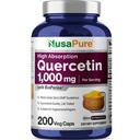 NusaPure Quercetin 1000mg - 200 Veggie Caps (Non-GMO, Vegan, Vegetarian) Βιοπερίνη