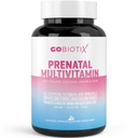 GOBIOTIX Προγεννητικές Βιταμίνες για γυναίκες - Πολυβιταμίνες με σίδηρο, ασβέστιο, βιταμίνη D2, C, ψευδάργυρο & φολικό οξύ για εγκυμοσύνη - Προ και επιλόχεια Απαραίτητα - Μη ΓΤΟ - 90 Κάψουλες