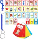 27 Autism Communication Cards Visual Aid Nonverbal Communication Board Speech Delay Feelings Emotions Flash Cards Autism Special Needs Cue Cards Language Learning Toys for Kids Children Adults