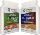 Vision Defender A.M.D. Plus & BP Eye Care Bundle – Advanced Eye Supplements with AREDS2 (Λουτεΐνη, Ζεαξανθίνη, Βιταμίνη C & E, Χαλκός, Ψευδάργυρος), Plus Meso-Zeaxanthin, Bilberry, Pine Bark. Κατασκευασμένο στο Ηνωμένο Βασίλειο
