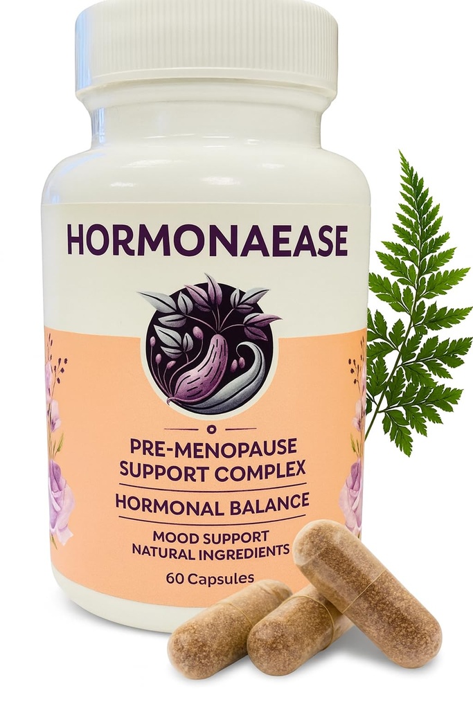 HormonaEase συμπλήρωμα ευεξίας γυναικών – Vegan ορμονική ισορροπία, Mood & Energy Support with Maca Root & Dong Quai
