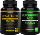DORADO NUTRITION Epicatechin Extract 750mg ανά υπηρεσία - (120 κάψουλες) και Arachidonic Acid Supplement 1500mg (150 κάψουλες)