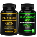 DORADO NUTRITION Epicatechin Extract 750mg ανά υπηρεσία - (120 κάψουλες) και Arachidonic Acid Supplement 1500mg (150 κάψουλες)