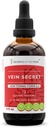 Vein Secret Alcohol Extract, Herbal Drops υψηλής ισχύος, Βάμμα από Butcher's Broom, Horse Chestnut, Prickly Ash, Rosemary, Stone Root. Φόρμουλα 4 oz