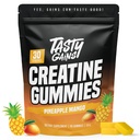 TASTY GAINS Creatine Gummies - 90g Creatine Monohydrate - Συμπληρώματα προπόνησης - Build Muscle & Boost Strength for Men & Women - Made in USA - Non GMO - Vegan Friendly (Large, Pineapple Mango)