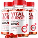 (3 Pack) Vital Surge - Vital Surge for Men Gummies, Vital Vita Surge Max Maximum Strength 1050 MG, VitalSurge Supplement Support Gummy Advanced Formula, Premium Vitamin Gomitas (180 Gummies)