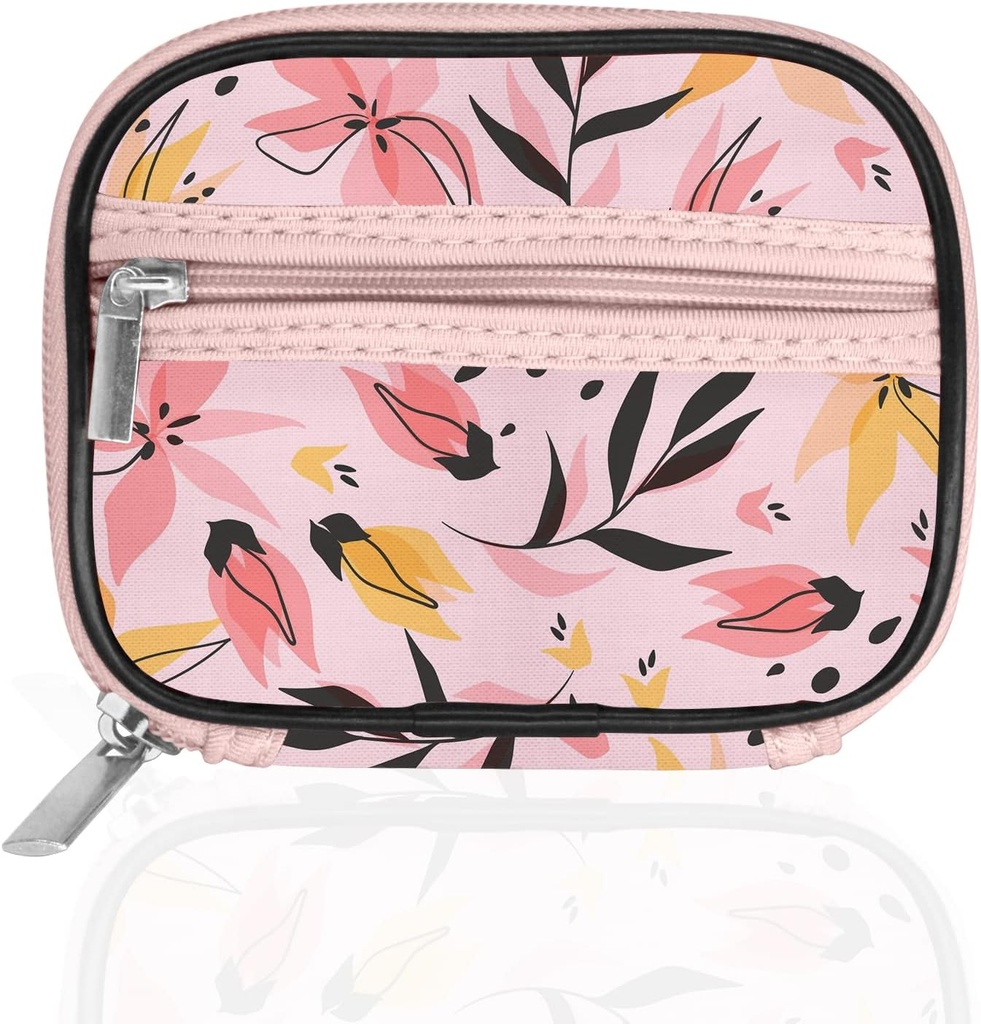 Serfeymi Weekly Travel Pill Organizer Pill Case for Purse with Removable 7 Day Pill Box, Fashionable Travel Medicine Organizer Pill Container for Medicine, Vitamin, Supplement - Pink 03