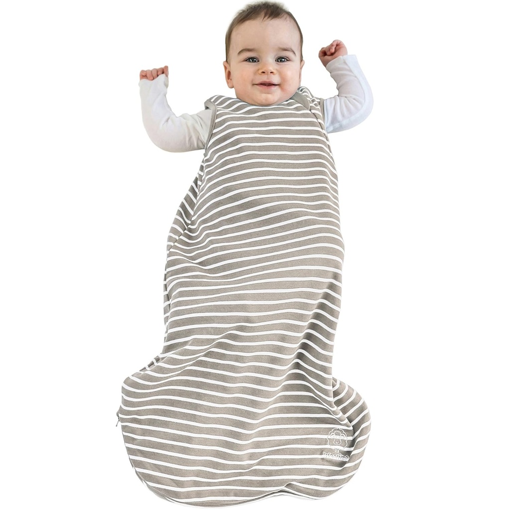 Woolino Merino Wool and Organic Cotton Baby Sleep Bag - 4 Season Classic Sleep Sack for Baby - Two-Way Zipper Sleep Bag for Baby and Toddler - 0-6 Μήνες - Earth