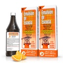 Emulsión de Escocia Cod Liver Oil Complex με Βιταμίνες A, D, E, B1 - Φυσικό συμπλήρωμα διατροφής με γεύση πορτοκάλι για την Ανοσολογική Υποστήριξη και την Υγεία των Οστών - Απαραίτητο Ωμέγα 3 ιχθυέλαιο - 6,5 oz (2-πακ)