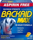 Backaid Max Caplets, 28 κόμης (πακέτο των 4)