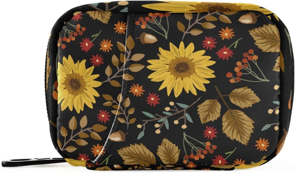 xigua Ηλίανθος Χάπια Υπόθεση 7-Day Travel Χάπια Organizer Box με Zipper Κλείσιμο για βιταμίνες, φάρμακα και συμπληρώματα