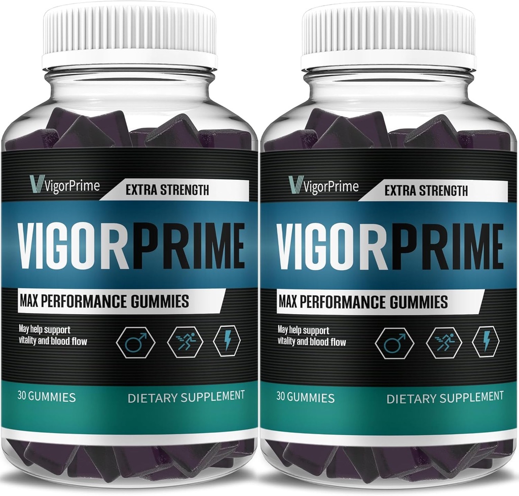 (2 Pack) Vigor Prime Performance Gummies Prime Vigor XL Gummy Supplement, Vigor Prime XL Maximum Strength Advanced Shilajit Sea Moss Fenugreek Gummies Συνολική υποστήριξη ζωτικότητας ενέργειας (2 Μήνες προσφοράς)