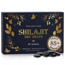 Pure Shilajit Resin Dry Drops - Υψηλή ισχύς, βαθμός Α, 100% καθαρό με Fulvic Acid & 85+ Ίχνη Ορυκτά για Καλύτερη Ενέργεια Μεταβολισμός & Ανοσολογική Υποστήριξη 
