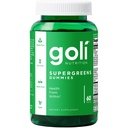 Goli SuperGreen Vitamin Gummy - 60 Count - Ουσιώδεις Βιταμίνες και Ορυκτά - Φυτική βάση, Vegan, Χωρίς Γλουτένη & Ζελατίνη Δωρεάν - Υγεία από Εντός, Συσκευασία του 1