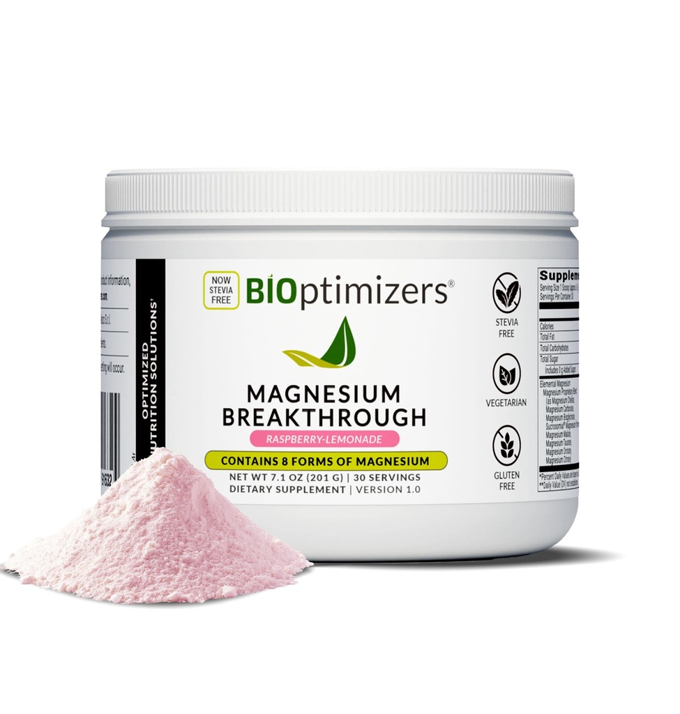 BIOptimizers Magnesium Breakthrough Drink - 8 Μορφές του μαγνησίου, ηλεκτρολύτες, υγεία του ύπνου, το άγχος, την αποκατάσταση των μυών, την υποστήριξη της καρδιάς 