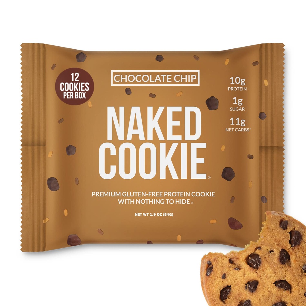 Gluten-free υψηλής πρωτεΐνης cookies, μόνο 1G ζάχαρη, 6G ίνες, χωρίς τεχνητά γλυκαντικά, χωρίς σόγια, χωρίς Gmos - 12 Pack