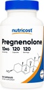 Nutricost Pregnenolone 10mg, 120 Κάψουλες - Μη ΓΤΟ, Χωρίς γλουτένη, Κηπευτικές Κάψουλες