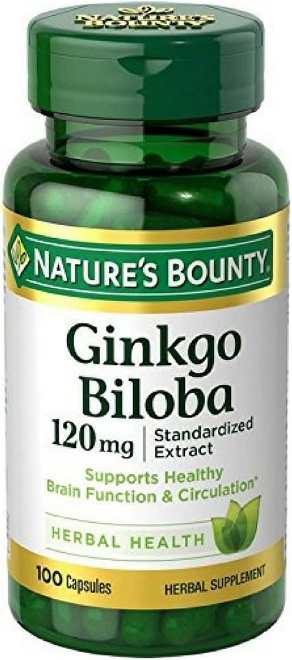 Nature's Bounty Ginkgo Biloba 120mg, 100 κάψουλες (πακέτο των 4)