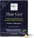 NEW NORDIC Hair GRO, Hair Growth Supplement, Biotin & Palm Fruit Extract Tocotrienols for Natural Regrowth, 60 Count (Pack of 1)