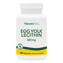 NaturesPlus Egg Yolk Λεκιθίνη - 600 mg, 180 κάψουλες - Χωρίς σόγια, Χωρίς γλουτένη - 90 Servings