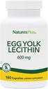 NaturesPlus Egg Yolk Λεκιθίνη - 600 mg, 180 κάψουλες - Χωρίς σόγια, Χωρίς γλουτένη - 90 Servings