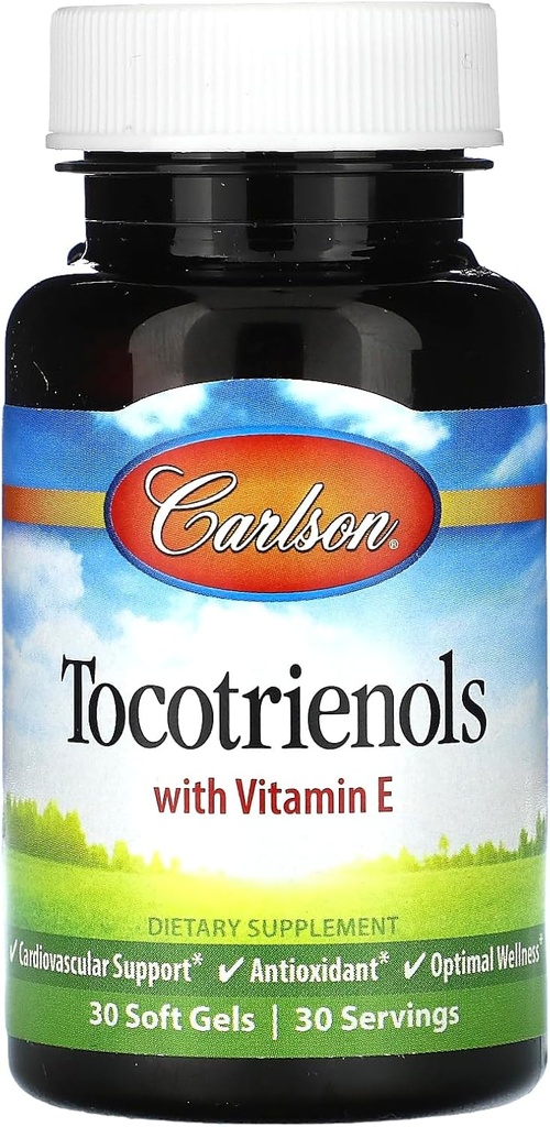 Carlson Labs Tocotrienols With Natural Vitamin E, 30 Softgels