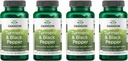 Swanson Turmeric & Black Pepper - Organic Joint Health, Heart Health, Digestion, & Liver Support Supplement - Natural Formula for Enhanced Bioavailability & Absorption - (60 Veggie Capsules) 4 Pack