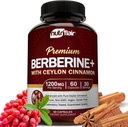 NutriFlair Premium Berberine HCL 1200mg, 60 κάψουλες - Plus καθαρή κανέλα, συμπληρώματα χάπια, υποστήριξη ανοσοποιητικού συστήματος