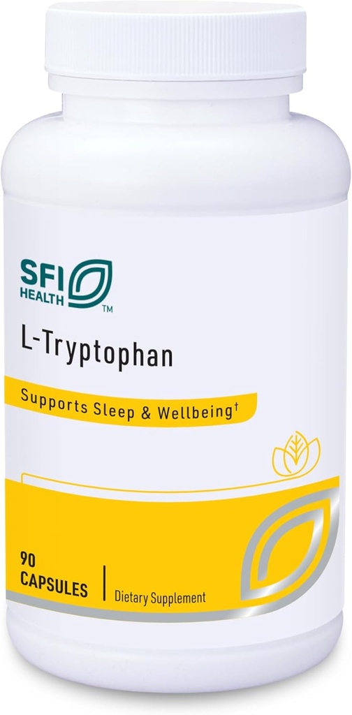 Klaire Labs SFI Health L-Tryptophan - 2000 Milligrams Amino Acid Precursor to Serotonin & Melatonin, Mood & Sleep Support (90 Κάψουλες)