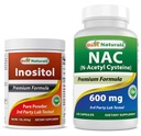 Best Naturals Ινοσιτόλη σε σκόνη 1 Lb & NAC 600 mg