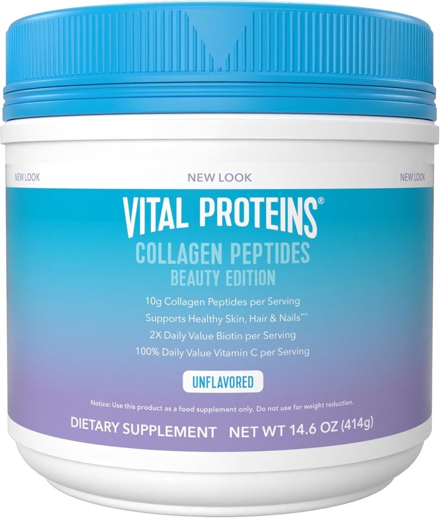 Vital Proteins Collagen Peptides Beauty Edition—10g Κολλαγόνο με Βιοτίνη, Βιταμίνη C και Ψευδάργυρο. 14,6 oz