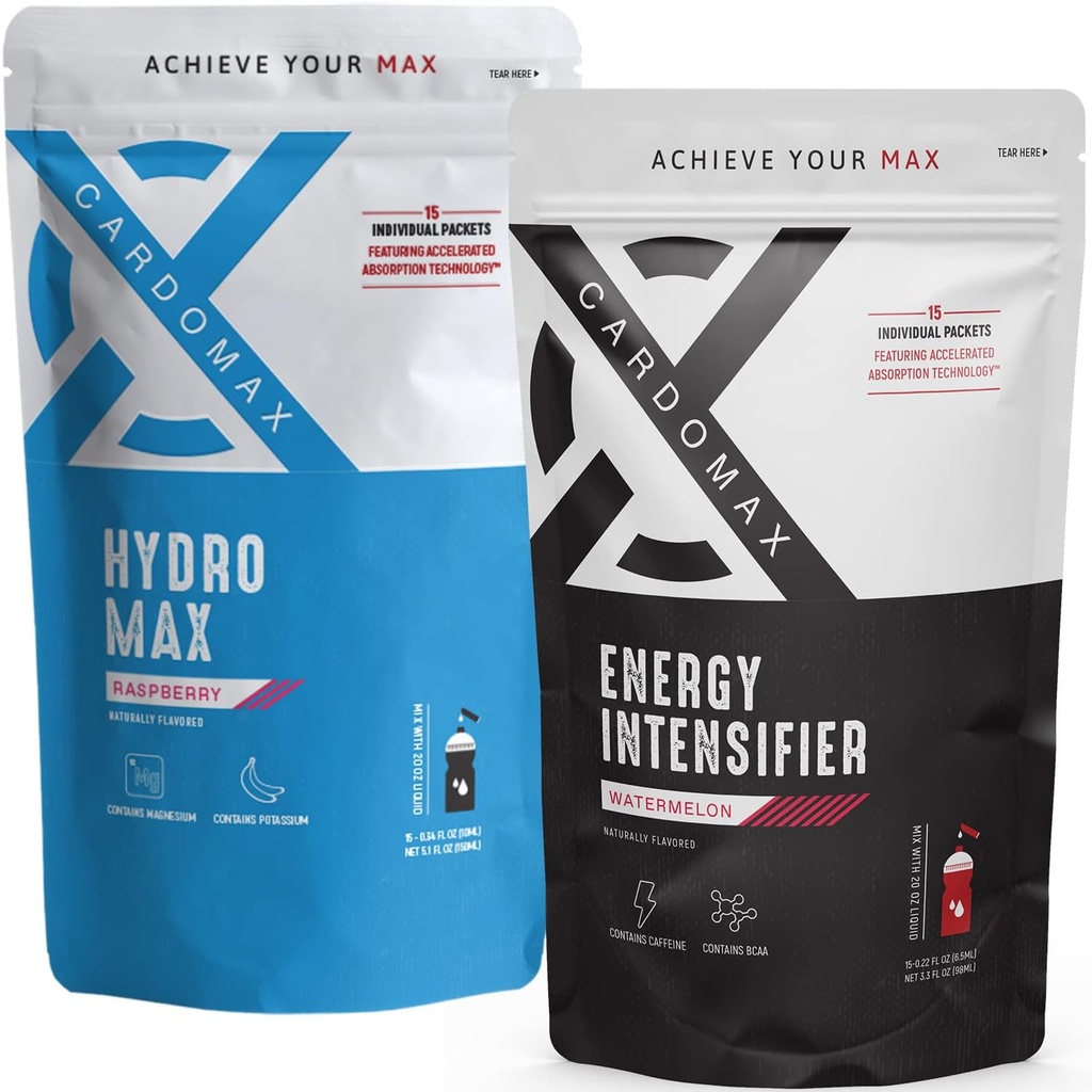 CardoMax - Ενισχυτής ενέργειας (Watermelon) & Hydromax Υγρή ενυδάτωση (Raspberry)