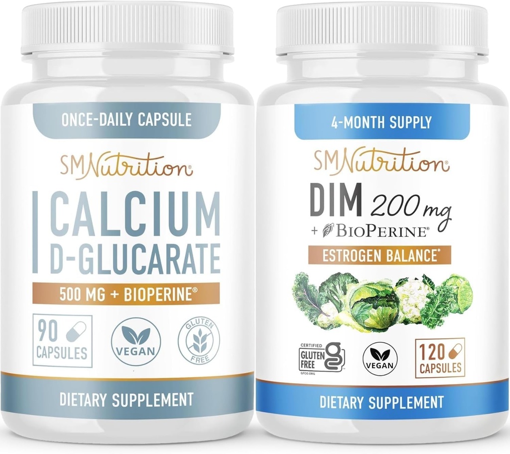 SMNutrition 200mg συμπλήρωμα DIM με ασβέστιο D-Glucarate 