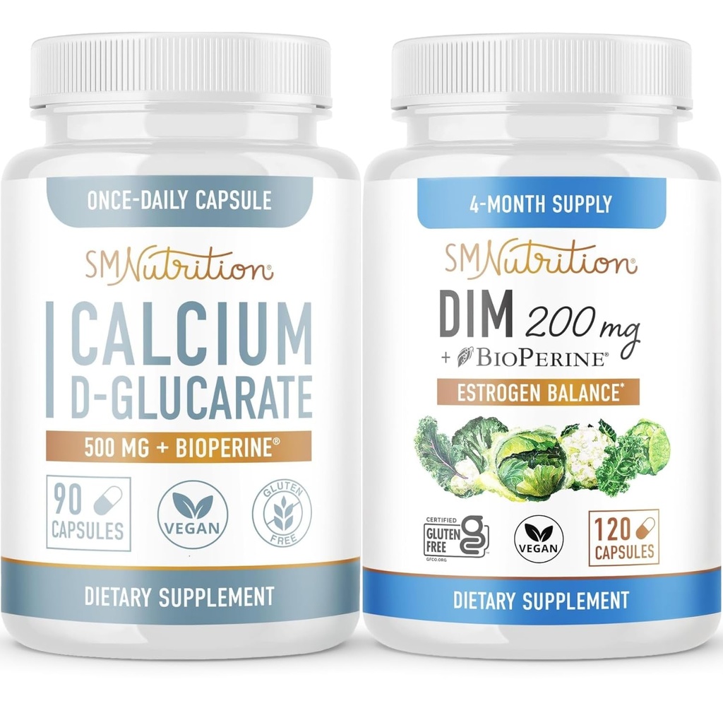 SMNutrition 200mg συμπλήρωμα DIM με ασβέστιο D-Glucarate 