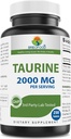 Brieofood Taurine 2000 mg per Serving- 250 Tablets - 3rd Party Lab Tested for Purity & Quality