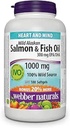 Webber Naturals Wild Salmon & Fish Oil 1000 mg (EPA 180 DHA 120) Bonus Size 150+30 Softgels