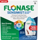 Αλλεργία Αίσθημα Ρινικής Ανακούφισης Flonase για Μη-Νύχτα, 24ωρη Αλλεργία Πολλαπλών Συμπτωμάτων Ανακούφιση – 120 Σπρέι (πακέτο του 2)