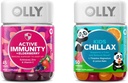 OLLY Gummy Active Immunity+Elderberry, 45 Gummies Kids Chillax, Μαγνήσιο Gummies, Λέμον Balm, Ήρεμες μάσημα για παιδιά 4+, 50 Count