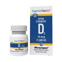 Superior Source Βιταμίνη D3 1000 IU - Προσφορές Ανοσοποιητικό Σύστημα, Εγκεφαλικό & Νευρικό Σύστημα Υποστήριξη - Βοηθά στην Απορρόφηση Ασβεστίου για τα Δόντια & την Υγεία των Οστών - Bariatric Friendly - 100 Υπογλώσσια Δισκία Διάλυσης