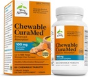 Terry Φυσικά CuraMed 100 mg Curcumin Complex - Ενισχυμένη απορρόφηση συμπλήρωμα κουρκουμίνης με Turmeric - Brain & Liver Health Supplement - Vegan Dietary Supplement - 60 Μασώμενα δισκία