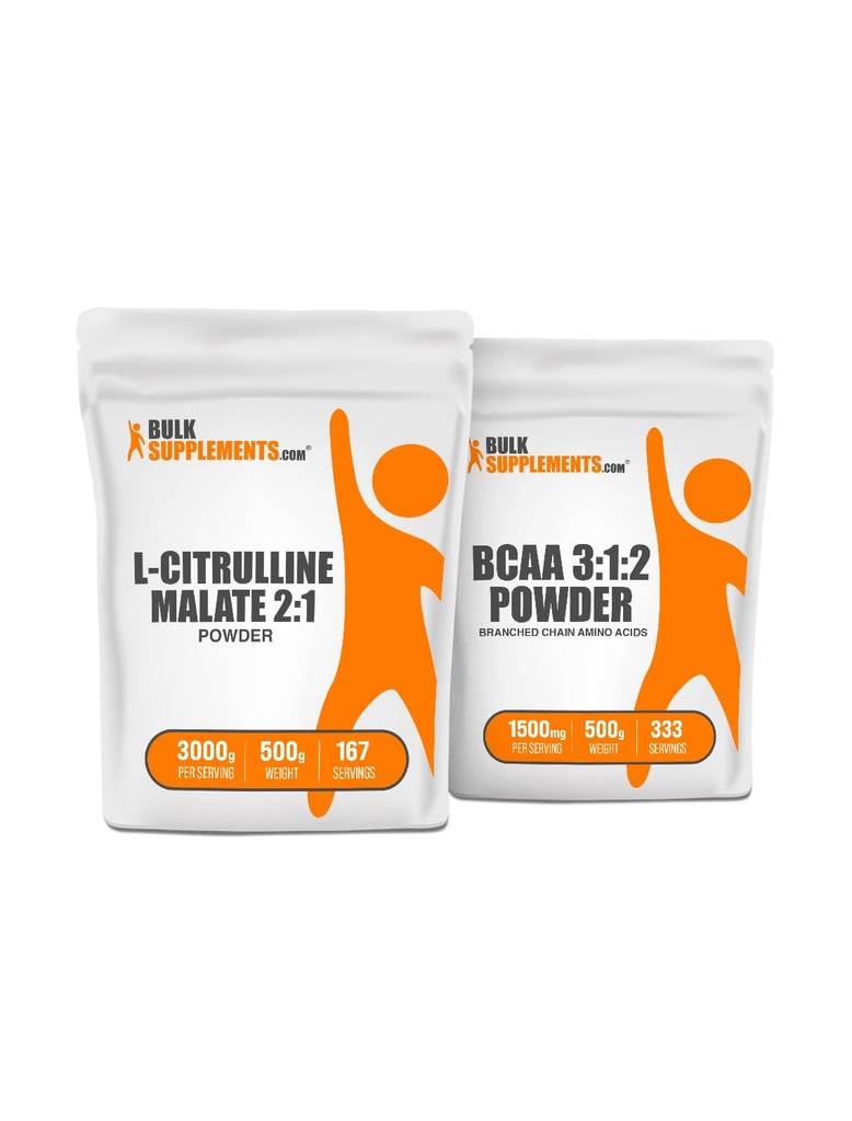 BulkSupplements Σιτρουλλίνη Μηλάτη 2:1 500g + BCAA 3:1:2 500g Bundle