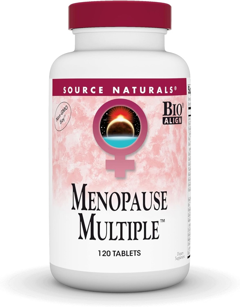 Source Naturals Εμμηνόπαυση Πολλαπλή, Μη ΓΤΟ Σόγια - Βιο- ευθυγραμμισμένη Φόρμουλα - 120 δισκία