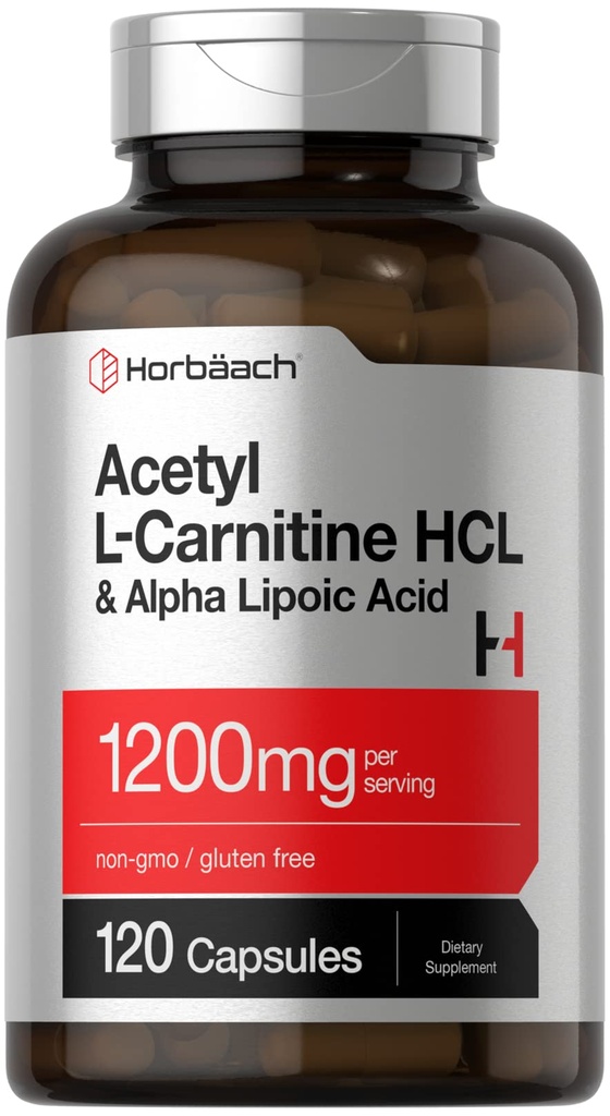 Horbäach Acetyl L Carnitine HCL & Alpha Lipoic Acid 1200mg 