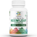 Organic Aura Neem Capsules. 100% Pure, Fresh and Safe. Made with Single Origin, Raw Whole Neem Leaves. Miracle Cleansing and Detoxifying herb. Helps Gut, Radiant Skin and Immunity.