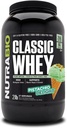NutraBio Classic Whey Protein Powder- 25G Protein Per Scoop - Full-Spectrum Amino Acid Profile - Χωρίς πληρωτικά, τεχνητά χρώματα, συντηρητικά - (Pistachio Delight, 2 Λίρες)