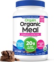 Orgain Organic Vegan Meal Replacement Protein Powder, Creamy Chocolate Fudge - 20g Πρωτεΐνη με βάση το φυτό, Χωρίς γλουτένη, Χωρίς γαλακτοκομικά, Χωρίς λακτόζη, Χωρίς σόγια, Χωρίς ζάχαρη Προστέθηκε, Για Smoothies & Shakes - 2,03lb