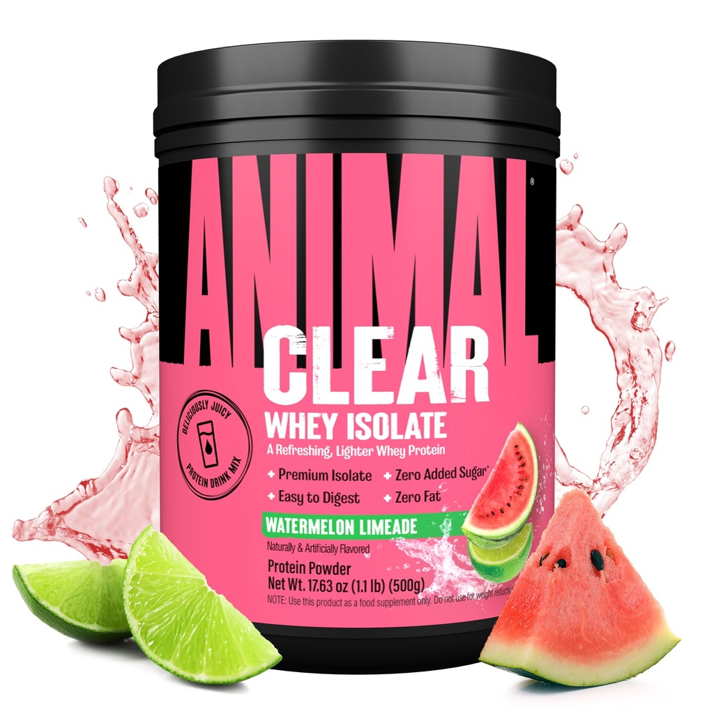 Clear Whey Isolate Protein Powder - Easy to Digest and Mix, 5g BCAA, Deliciously Juicy, Refreshing ανά πάσα στιγμή Ποτό για άνδρες και γυναίκες, Watermelon Limeade 500g (20 υπηρεσίες)