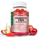 9-in-1 Probiotic Prebiotic Fiber Gummies for Adults & Teens 16G Fiber per Serving, Psyllium Husk Fiber Supplement with 5 Billion CFU Bacillus Coagulans, Inulin, ACV for Digestion & Gut - 60 Counts