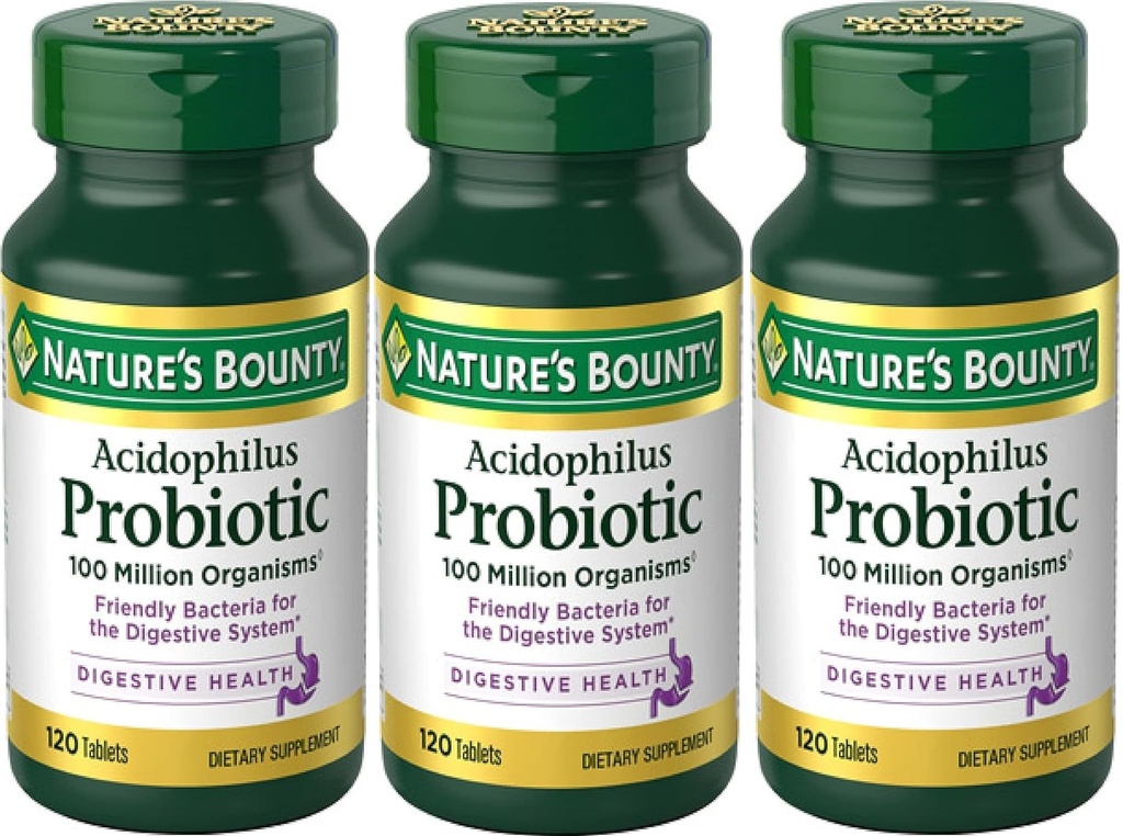 Boundty Acidophilus της φύσης Probiotic , 120 Count (Pack of 3)